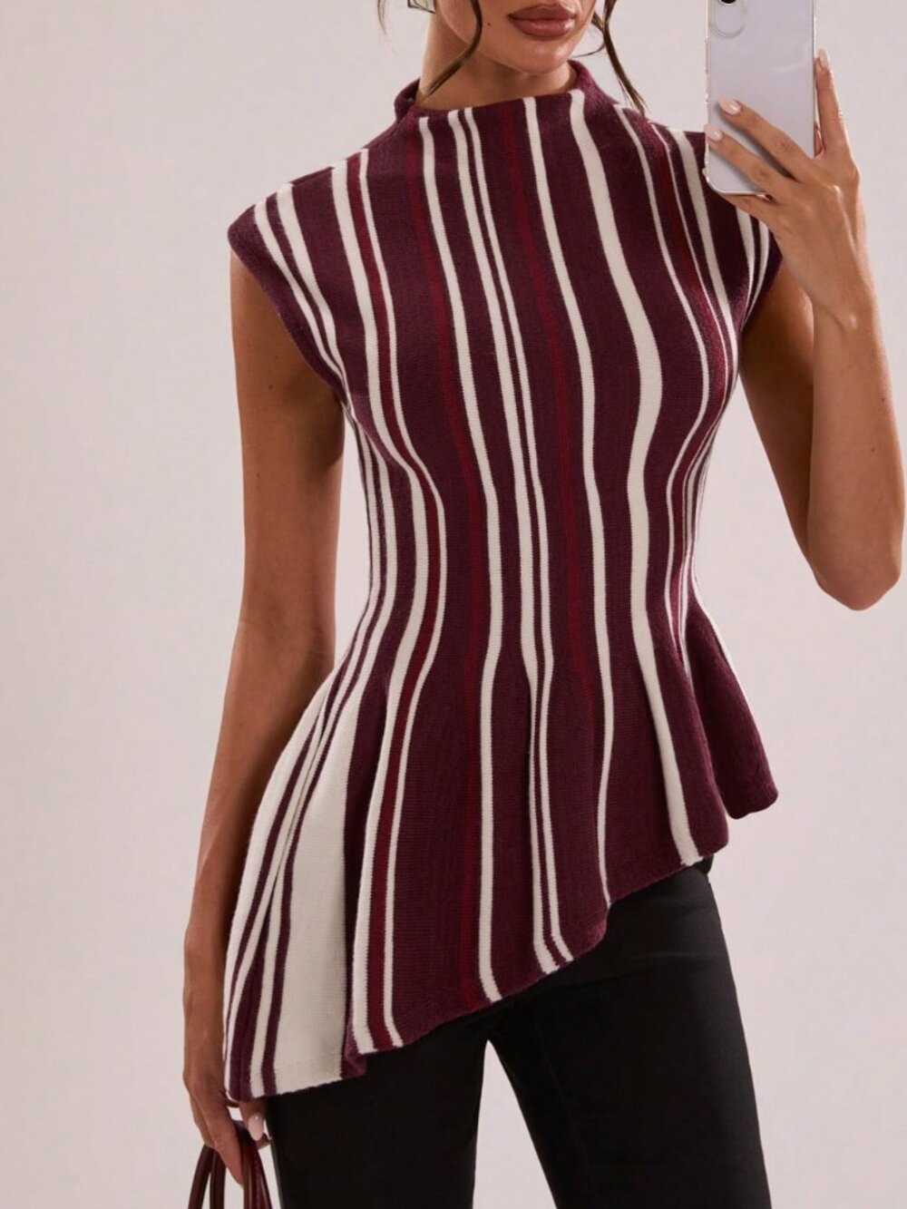 Multicolor Casual Women's Pleated Waist Tank Top